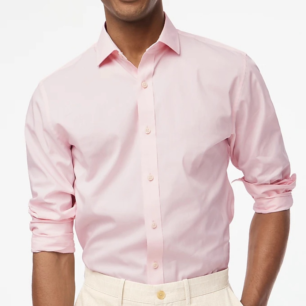 H&M Slim Fit Two Ply Men's Pink Dress Shirt